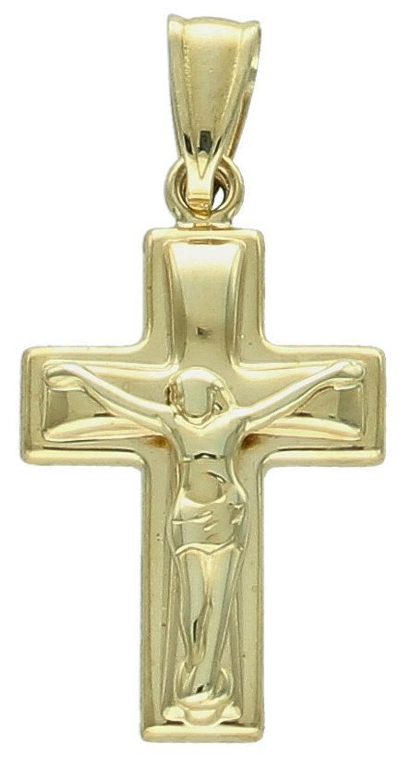 Złota zawieszka krzyżyk z wizerunkiem Jezusa próba 333, ZA 3845A. Złoty krzyżyk na prezent to wyjątkowy wybór, który może mieć głębokie znaczenie. Złota zawieszka próba 333. 1.jpg